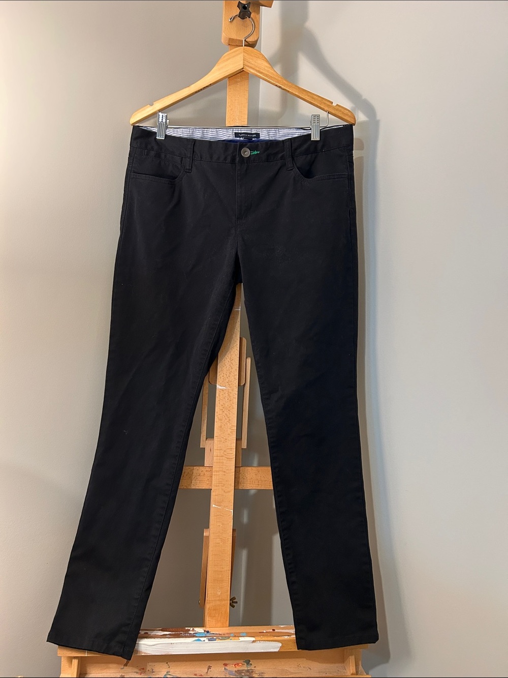 Tommy Hilfiger Black Slim Straight Trousers